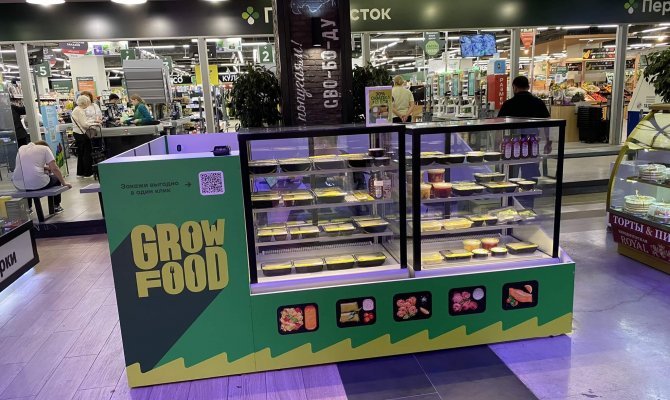 Grow Food открыл оффлайн точки в торговых центрах (островки)