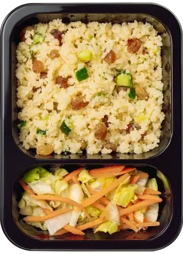 Салат со сладким кус-кусом и морковкой