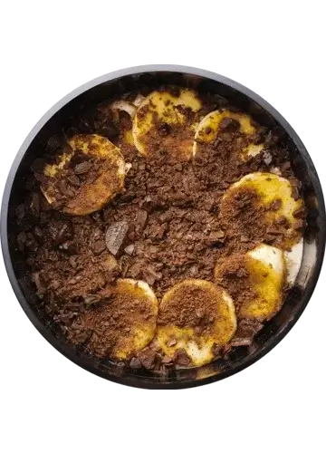 Кофейная каша с бананом и шоколадной крошкой