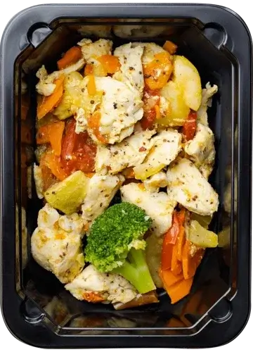 Куриная грудка с овощным рагу