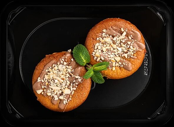 Банановые маффины с кремовой начинкой