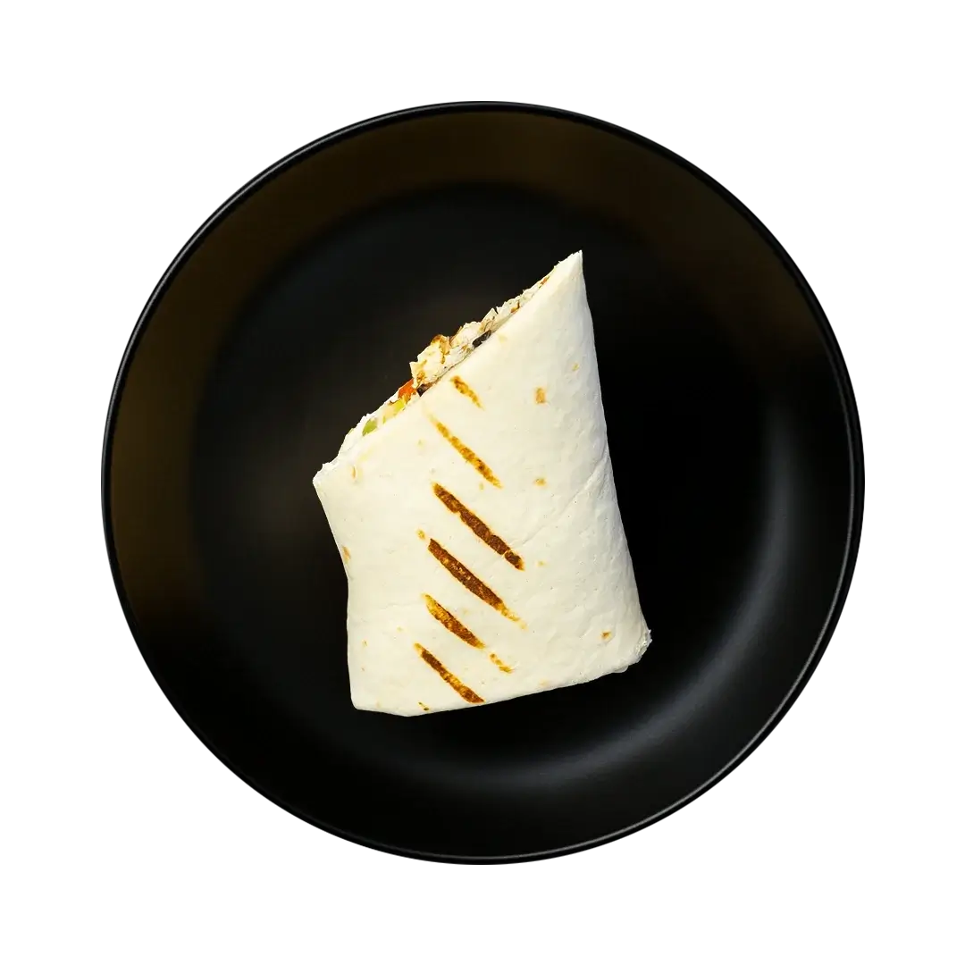 Ролл с печеными овощами и соусом из сливочного сыра