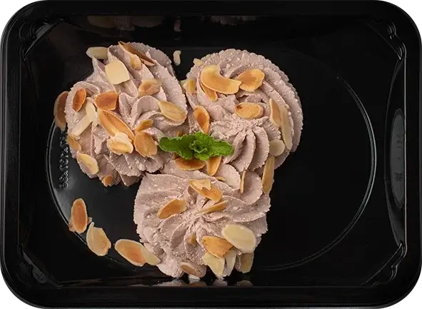 Шоколадный пудинг с гуакомоле и крем-сыром